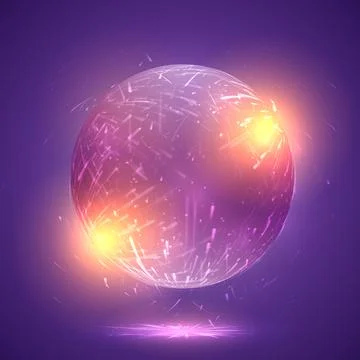 Vector abstract element with explosion, sphere and glow, a hurricane 스톡 일러스트
