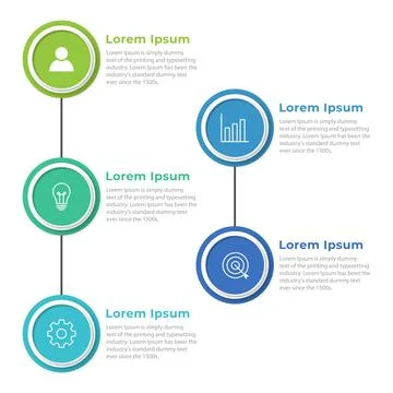 Vector abstract elements of graph infographic template with label, integrat.. Stock Illustration