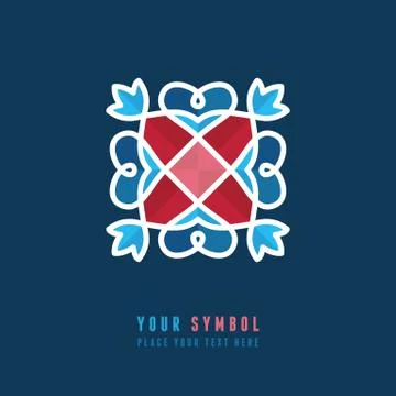 Vector abstract emblem Stock Illustration