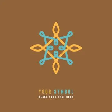 Vector abstract emblem - outline monogram Stock Illustration