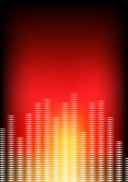 Vector : Abstract equailzer and red background Stock Illustration