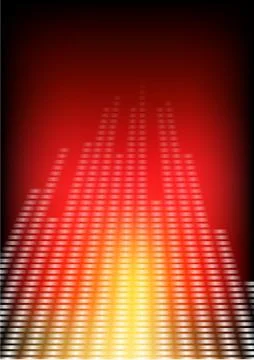 Vector : Abstract equailzer and red background Stock Illustration