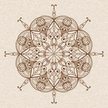 Vector abstract ethnic  floral design element Stock Illustration