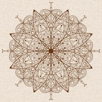 Vector abstract ethnic  floral design element Stock Illustration