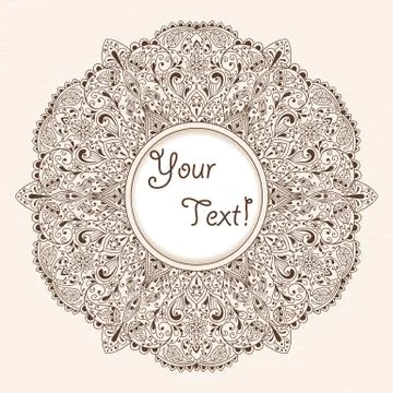 Vector abstract ethnic  floral design element Illustrazione stock