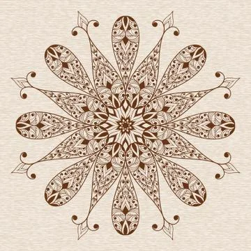 Vector abstract ethnic  floral design element Illustrazione stock