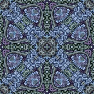 Vector abstract ethnic hand drawn seamless pattern Stockillustratie