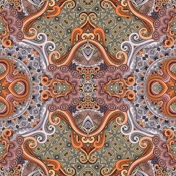 Vector abstract ethnic hand drawn seamless pattern イラスト素材