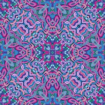 Vector abstract ethnic hand drawn background Stock Illustration