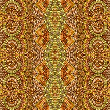 Vector abstract ethnic hand drawn seamless pattern Stock Illustration