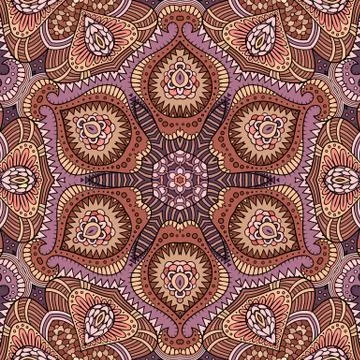 Vector abstract ethnic hand drawn background Stock Illustration