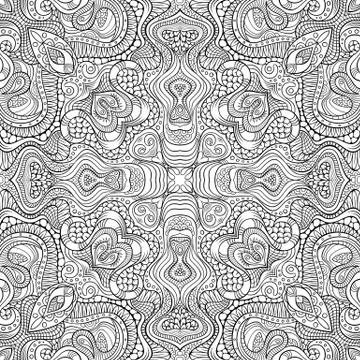Vector abstract ethnic hand drawn seamless pattern Ilustración de archivo