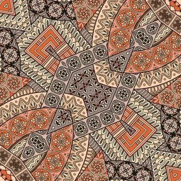 Vector abstract ethnic hand drawn background イラスト素材