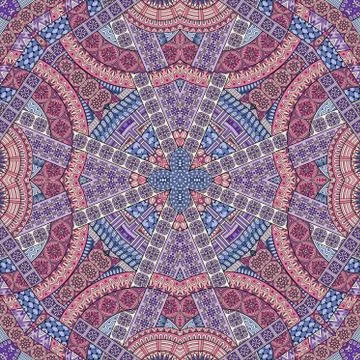 Vector abstract ethnic hand drawn seamless pattern 스톡 일러스트