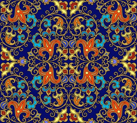 Vector abstract ethnic nature hand drawn ornamental background Stock Illustration