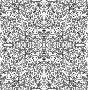 Vector abstract ethnic nature hand drawn ornamental background. Stock Illustration