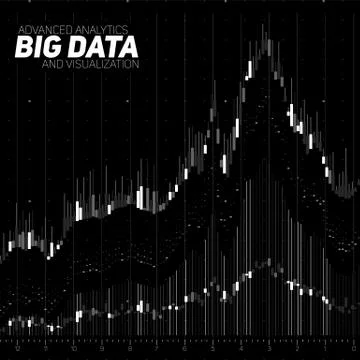 Vector abstract financial big data graph visualization. Stock index infograph Stock Illustration
