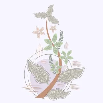 Vector abstract floral background Stock Illustration