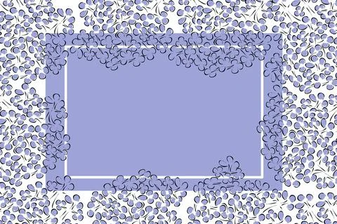 Vector. Abstract floral background in minimalistic linear style in pastel. Illustrazione stock