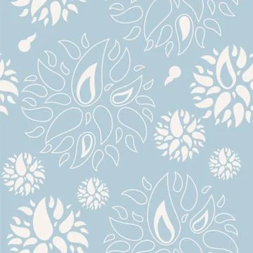 Vector abstract floral seamless pattern Stock Illustration