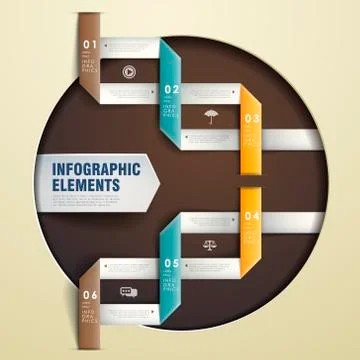 Vector abstract flow chart infographic elements Stock Illustration