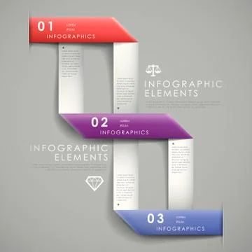 Vector abstract flow chart infographic elements Stock Illustration