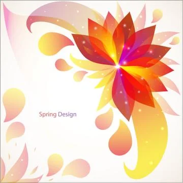 Vector abstract flower background Stock Illustration