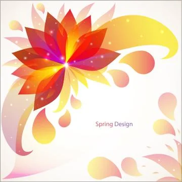 Vector abstract flower background Stock Illustration