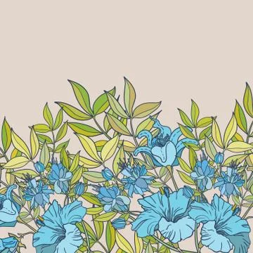 Vector abstract flower background with text place Illustrazione stock