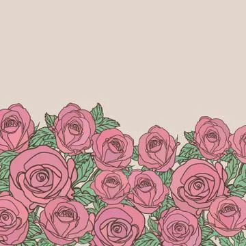 Vector abstract flower background with text place Stock Illustration