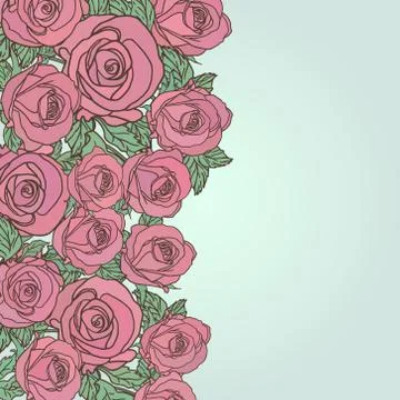 Vector abstract flower background with text place Stock Illustration