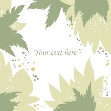 Vector abstract flower frame with text place Stock Illustration