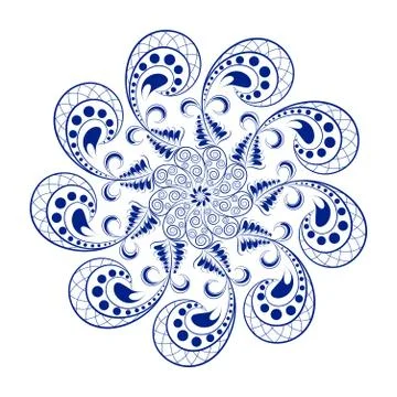 Vector Abstract Flower isolated on white Stock Illustration