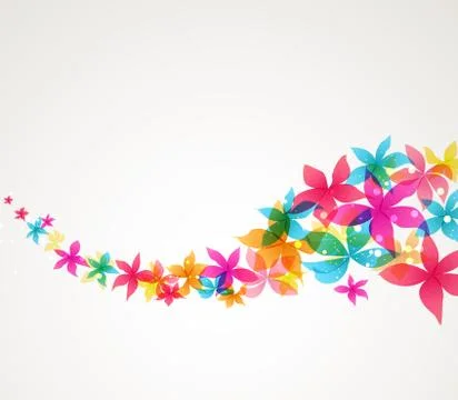 Vector Abstract flowers Stock Illustration