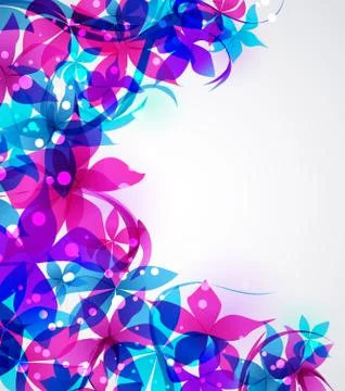 Vector Abstract flowers Stock Illustration