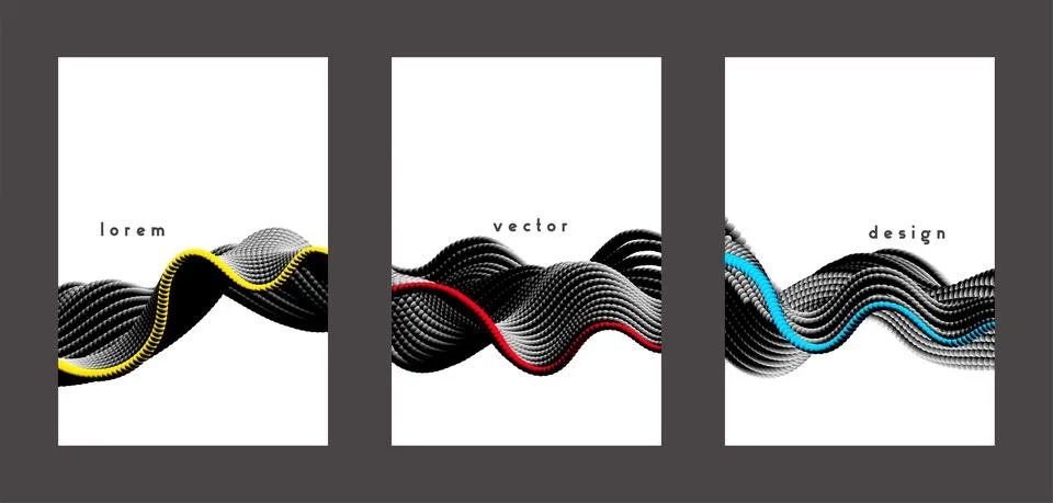 Vector abstract flowing wave lines background. Design element for presentation Stock Illustration