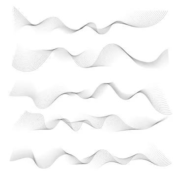 Vector abstract flowing wave lines background. Design element for presentation Stock Illustration