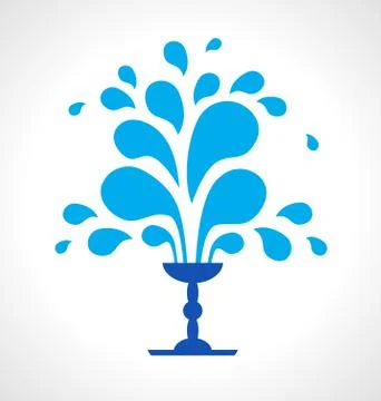 Vector abstract fountain Illustrazione stock