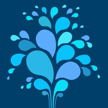 Vector abstract fountain Stock Illustration