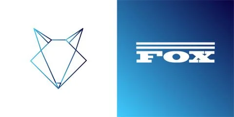 Vector abstract fox logo elements. Simple and clean style Illustrazione stock