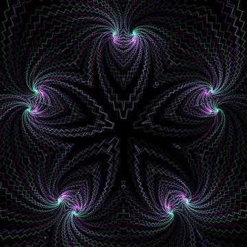 Vector abstract fractal geometry decoration. Stock Illustration