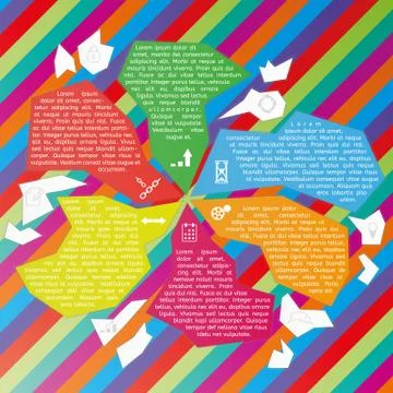 Vector abstract fragments infographic template Stock Illustration