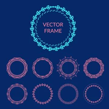 Vector abstract frame design templates Stock Illustration
