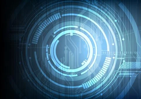 Vector abstract future technological digital interface background Stock Illustration