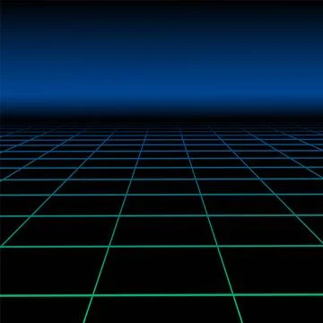 Vector abstract futuristic background with vision perspective. Retro design.. 스톡 일러스트