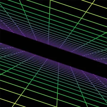 Vector abstract futuristic dark background with vision perspective. Retro design 스톡 일러스트