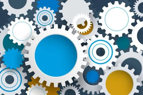 Vector  Abstract gear wheel. Technology and engineering background Stock Illustration