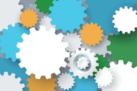 Vector  Abstract gear wheel. Technology and engineering background Stock Illustration