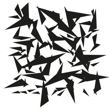 Vector abstract geometric background form black color on white Stock Illustration