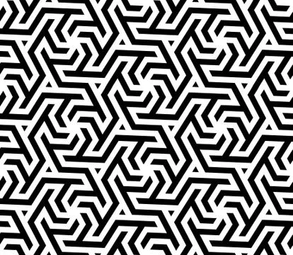 Vector abstract geometric background. Intertwined lines. Illustrazione stock